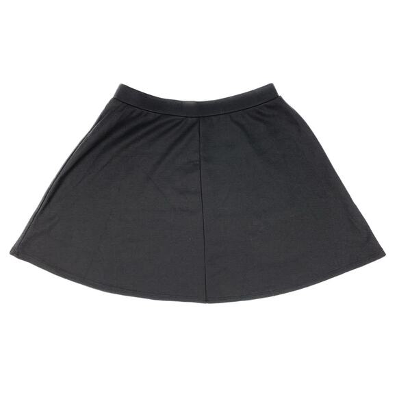 Black A-line Mini Skirt with Flower - Picture 6 of 8